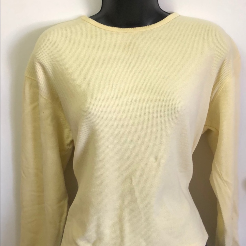 ⬇️SALE Women’s  M yellow thermal T Sonoma brand
